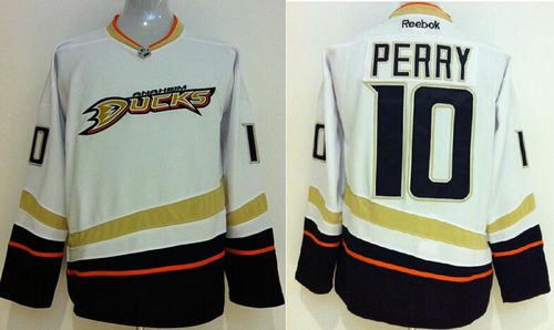 Ducks #10 Corey Perry White Stitched NHL Jersey