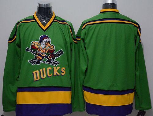 Ducks Blank Green CCM Throwback Stitched NHL Jersey