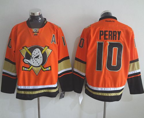 Ducks #10 Corey Perry Orange Alternate Stitched NHL Jersey