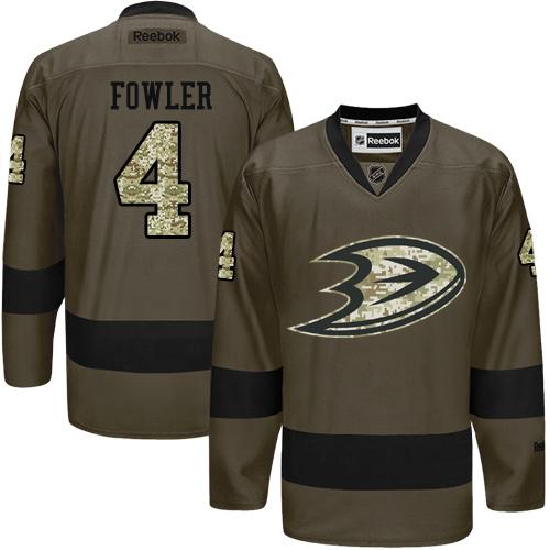 Ducks #4 Cam Fowler Green Salute to Service Stitched NHL Jersey