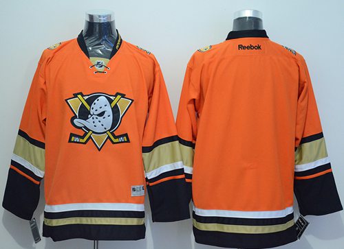 Ducks Blank Orange Alternate Stitched NHL Jersey