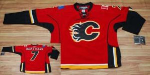 Flames #7 Todd Bertuzzi Stitched Red NHL Jersey
