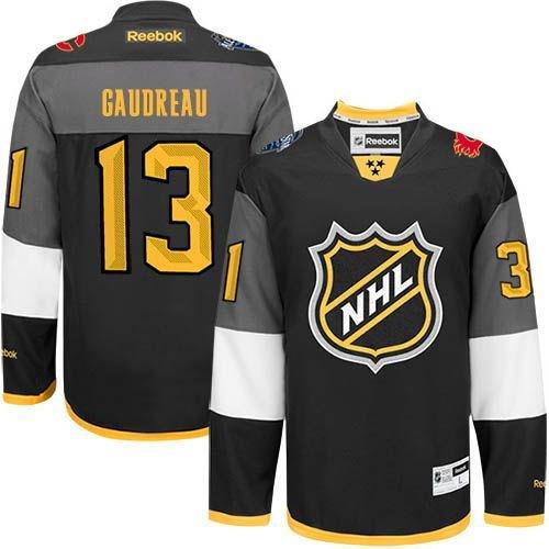 Flames #13 Johnny Gaudreau Black 2016 All Star Stitched NHL Jersey
