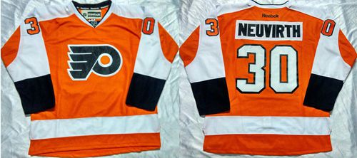 Flyers #30 Michal Neuvirth Orange Home Stitched NHL Jersey