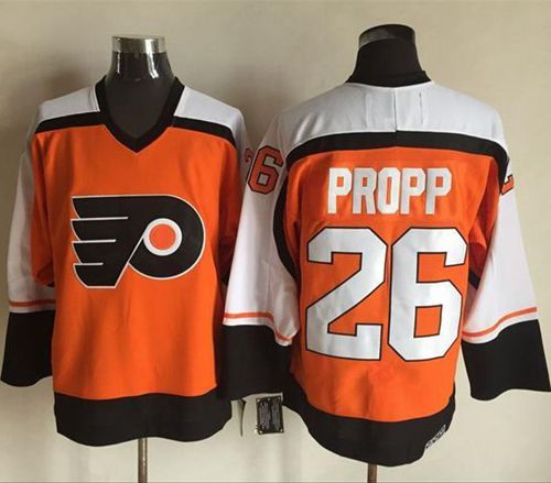 Flyers #26 Brian Propp Orange/Black CCM Throwback Stitched NHL Jersey