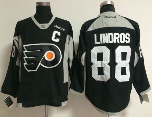 Flyers #88 Eric Lindros Black Practice Stitched NHL Jersey