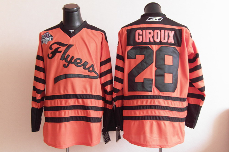 Flyers #28 Claude Giroux Orange 2012 Winter Winter Classic Stitched NHL Jersey