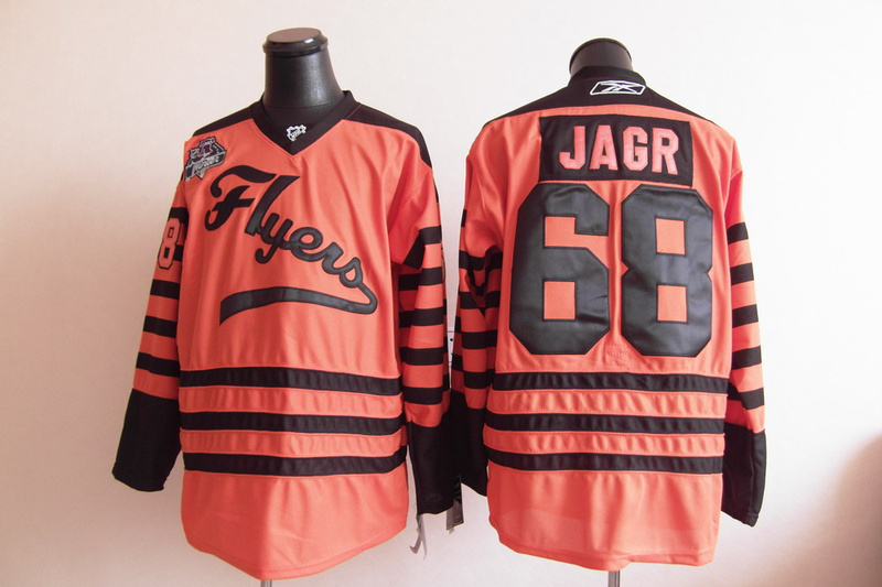 Flyers #68 Jaromir Jagr Orange 2012 Winter Winter Classic Stitched NHL Jersey