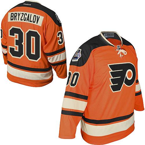 Flyers #30 Ilya Bryzgalov Orange Official 2012 Winter Classic Stitched NHL Jersey