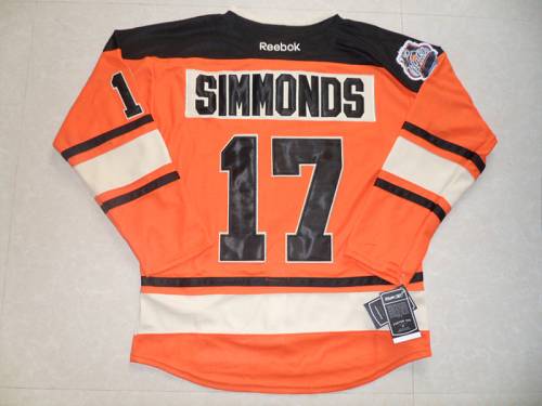 Flyers #17 Wayne Simmonds Orange Official 2012 Winter Classic Stitched NHL Jersey