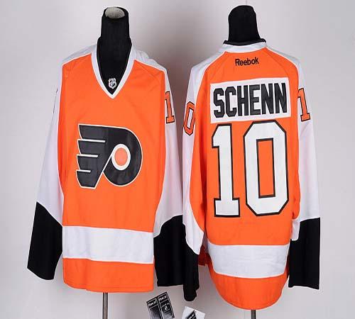 Flyers #10 Brayden Schenn Orange Stitched NHL Jersey