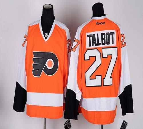 Flyers #27 Maxime Talbot Orange Stitched NHL Jersey