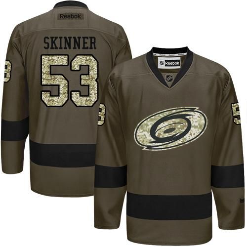 Hurricanes #53 Jeff Skinner Green Salute to Service Stitched NHL Jersey