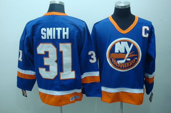 Islanders #31 Billy Smith Stitched Baby Blue CCM Throwback NHL Jersey