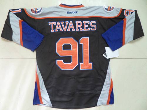 Islanders #91 John Tavares Black Third Stitched NHL Jersey