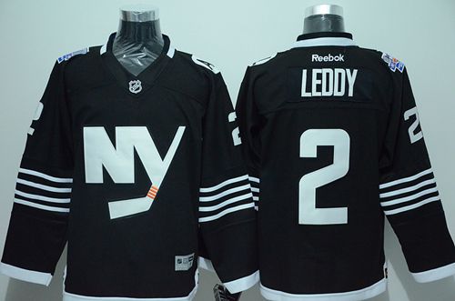 Islanders #2 Nick Leddy Black Alternate Stitched NHL Jersey