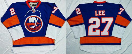 Islanders #27 Anders Lee Baby Blue Home Stitched NHL Jersey