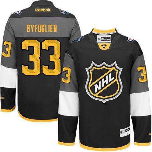 Jets #33 Dustin Byfuglien Black 2016 All Star Stitched NHL Jersey