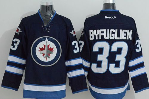Jets #33 Dustin Byfuglien Stitched Dark Blue 2011 Style NHL Jersey