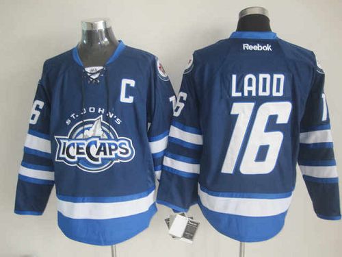 Jets #16 Andrew Ladd Dark Blue St. John's IceCaps Stitched NHL Jersey