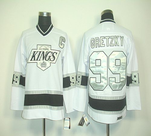 Kings #99 Wayne Gretzky White CCM Throwback Stitched NHL Jersey
