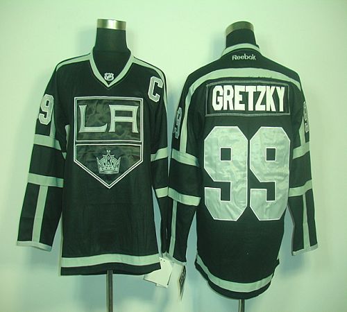Kings #99 Wayne Gretzky Black Ice Stitched NHL Jersey