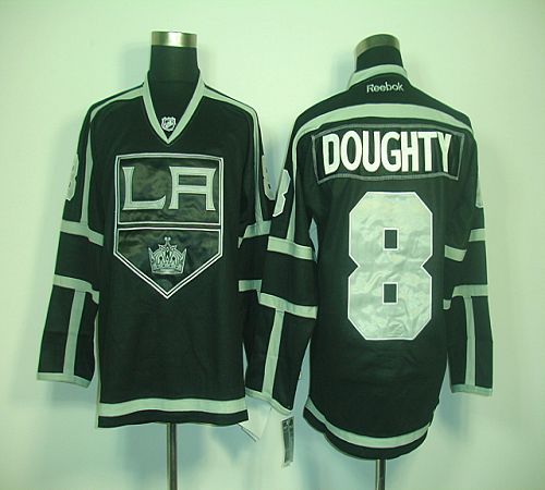 Kings #8 Drew Doughty Black Ice Stitched NHL Jersey