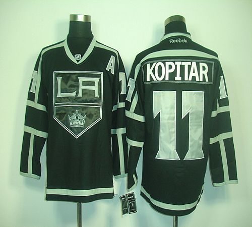 Kings #11 Anze Kopitar Black Ice Stitched NHL Jersey