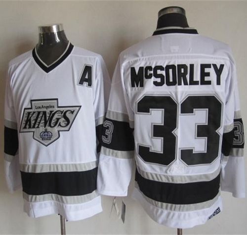 Kings #33 Marty Mcsorley White CCM Throwback Stitched NHL Jersey