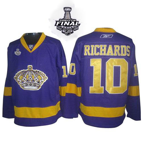 Kings #10 Mike Richards Purple 2014 Stanley Cup Finals Stitched NHL Jersey