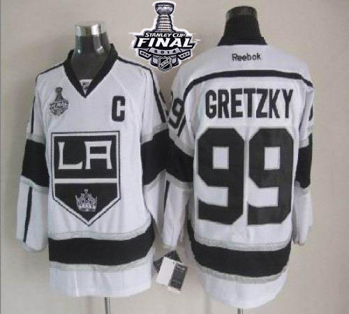 Kings #99 Wayne Gretzky White Road 2014 Stanley Cup Finals Stitched NHL Jersey