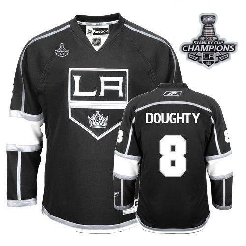 Kings #8 Drew Doughty Black Home 2014 Stanley Cup Champions Stitched NHL Jersey