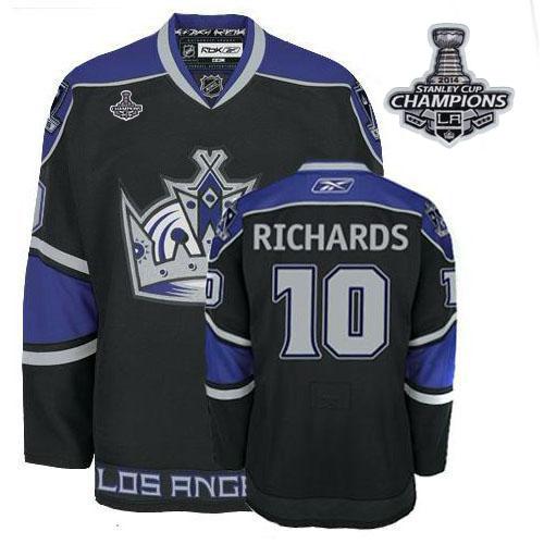 Kings #10 Mike Richards Black Third 2014 Stanley Cup Champions Stitched NHL Jersey
