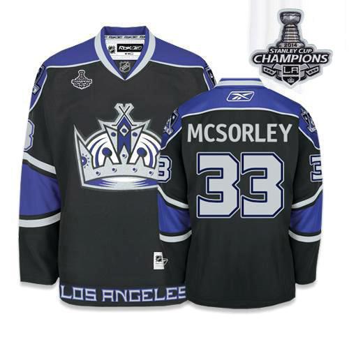 Kings #33 McSorley Black Third 2014 Stanley Cup Champions Stitched NHL Jersey