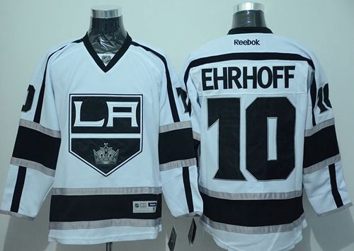 Kings #10 Christian Ehrhoff White Stitched NHL Jersey