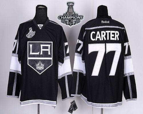 Kings #77 Jeff Carter Black Home 2014 Stanley Cup Champions Stitched NHL Jersey