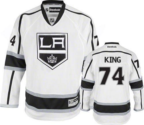 Kings #74 Dwight King White Road Stitched NHL Jersey