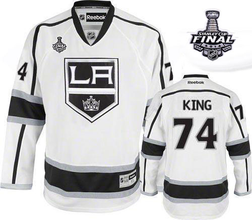 Kings #74 Dwight King White Road 2014 Stanley Cup Finals Stitched NHL Jersey