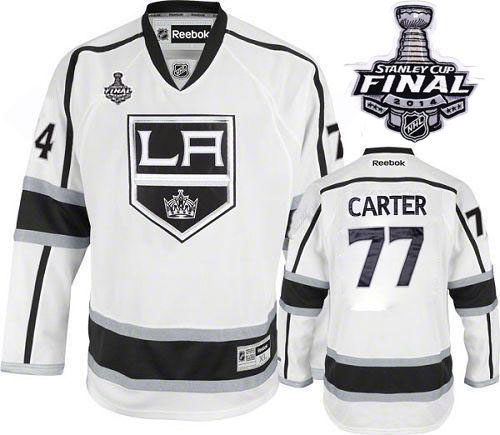 Kings #77 Jeff Carter White Road 2014 Stanley Cup Finals Stitched NHL Jersey