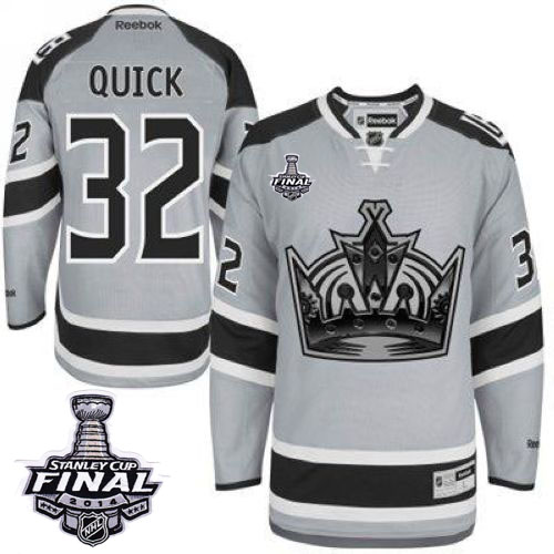 Kings #32 Jonathan Quick Grey 2014 Stadium Series Stanley Cup Finals Stitched NHL Jersey