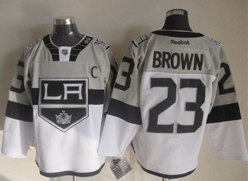 Kings #23 Dustin Brown White/Grey 2015 Stadium Series Stitched NHL Jersey