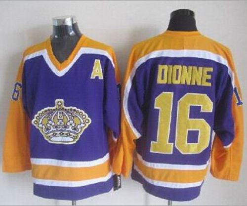 Kings #16 Marcel Dionne Purple CCM Throwback Stitched NHL Jersey