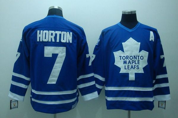 Maple Leafs #7 Tim Horton Stitched Blue CCM Throwback NHL Jersey
