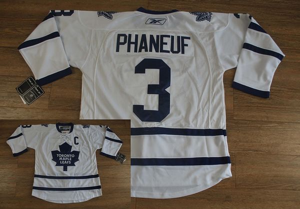 Maple Leafs #3 Dion Phaneuf Stitched White Road NHL Jersey
