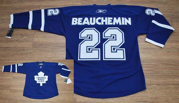 Maple Leafs #22 Francois Beauchemin Stitched Blue NHL Jersey