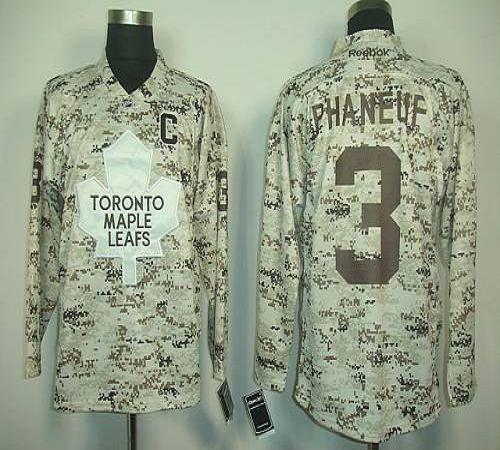 Maple Leafs #3 Dion Phaneuf Camouflage Stitched NHL Jersey