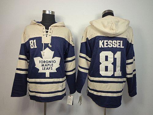 Maple Leafs #81 Phil Kessel Blue Sawyer Hooded Sweatshirt Stitched NHL Jersey