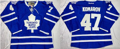 Maple Leafs #47 Leo Komarov Blue Home Stitched NHL Jersey