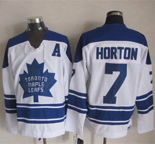Maple Leafs #7 Tim Horton White CCM Throwback Third Stitched NHL Jersey