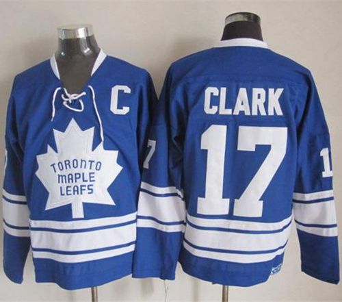 Maple Leafs #17 Wendel Clark Blue CCM Throwback Third Stitched NHL Jersey